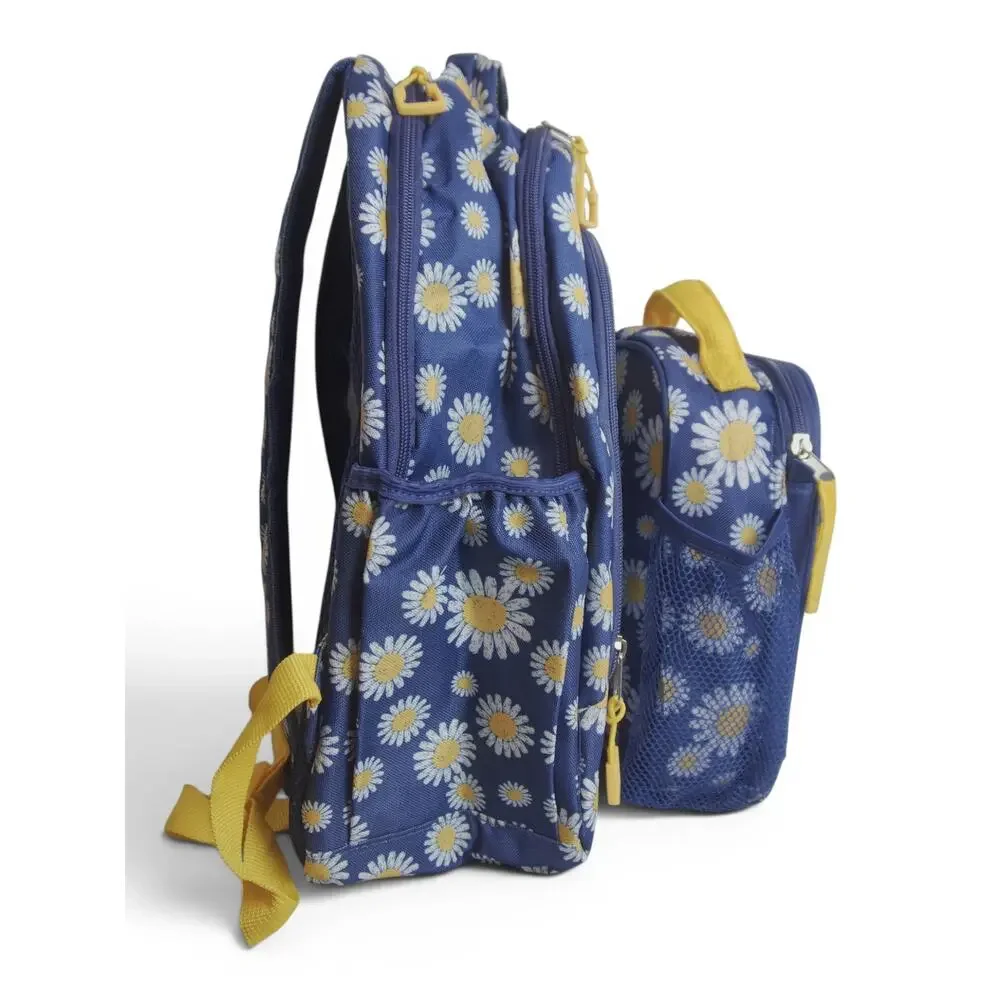 Member’s Mark Navy Daisy Backpack & Lunch Bag Set NWOT Kids Y2K Colorful School